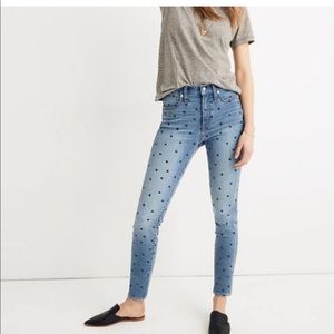 MADEWELL JEANS WITH HEART PATTERN